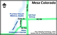 Map of Mesa Colorado
